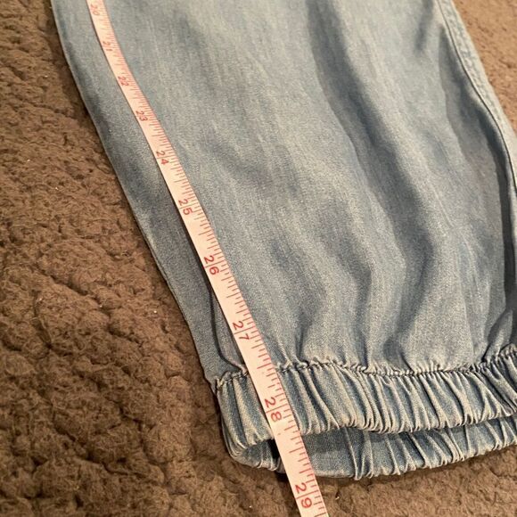 Love Tree Tencel PaperBag Joggers Size Large Lightweight Denim - Picture 7 of 9